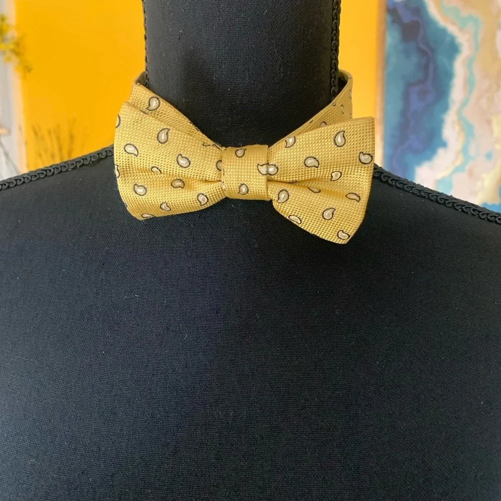COPY - TOMMY HILFIGER (Yellow, gray and blue) BOW TIE - Picture 1 of 10